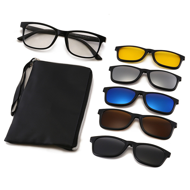 2020 High Quality 5 in 1 interchangeable Magnetic Polarized Sunglasses